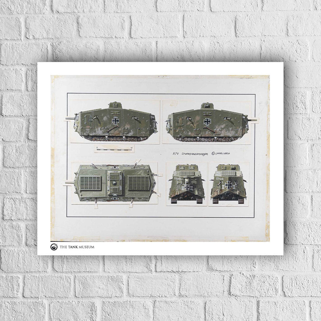 Art Print: A7V Tank Illustration - Image 4