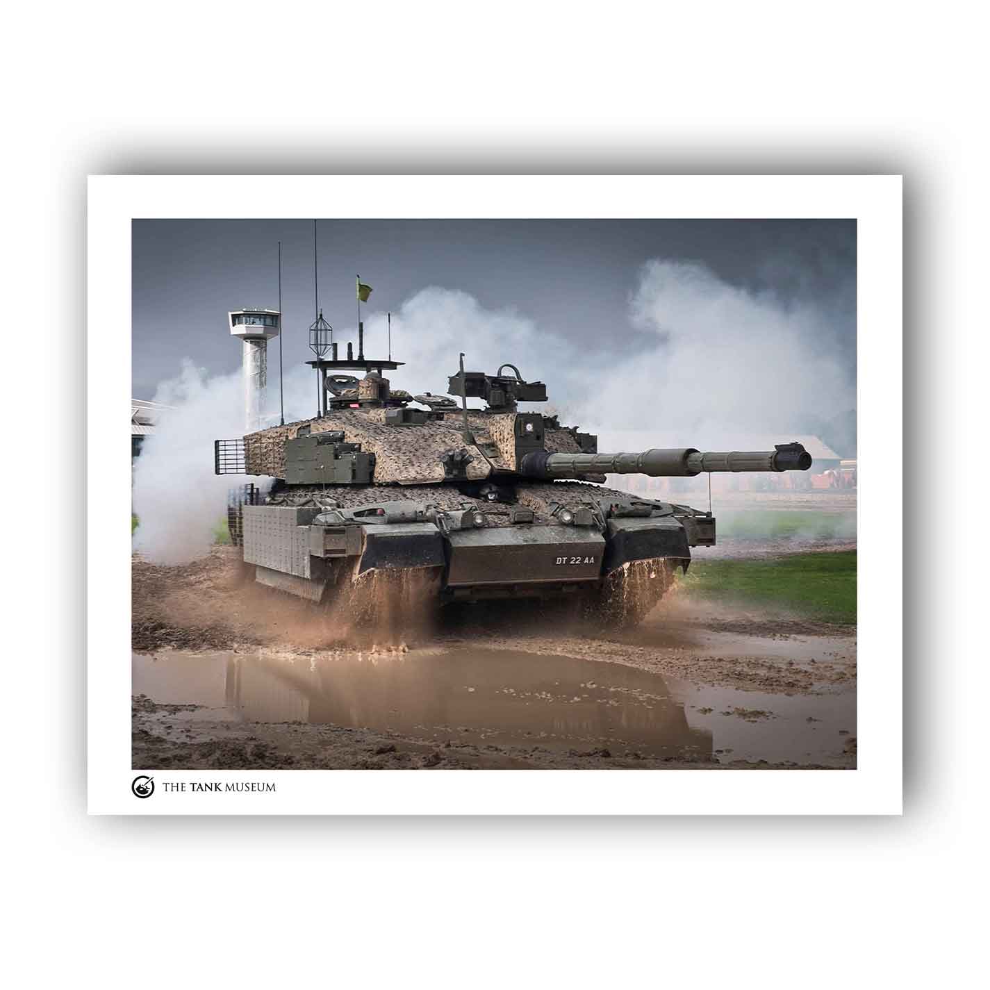 Art Print: Challenger 2 Megatron Tank with Smoke