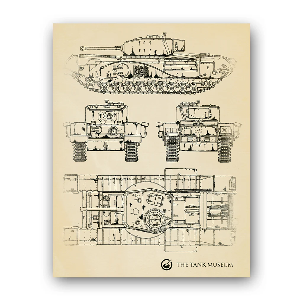 Art Print: Churchill VII Blueprint - Image 2