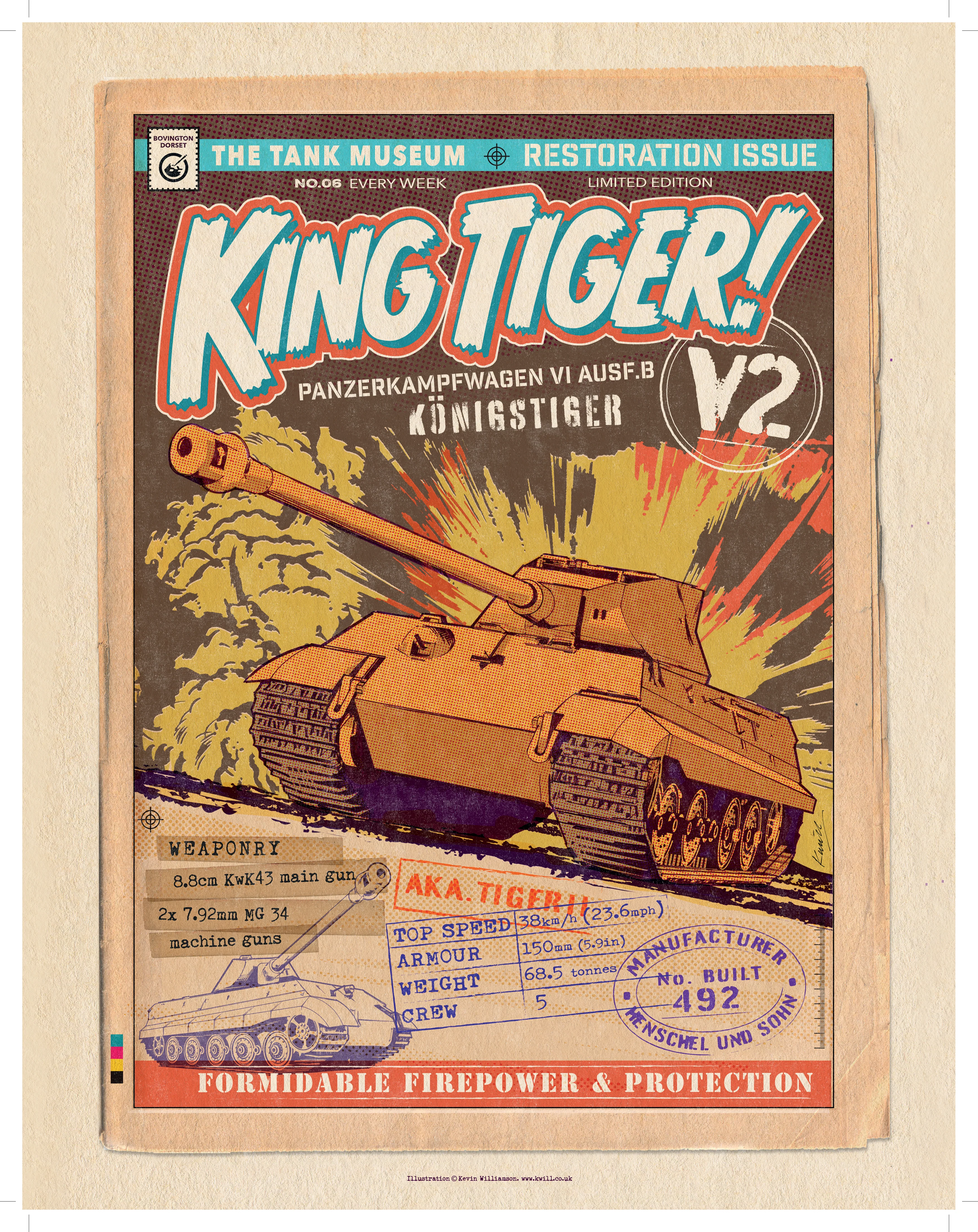 Art Print: King Tiger Comic Print - Image 2