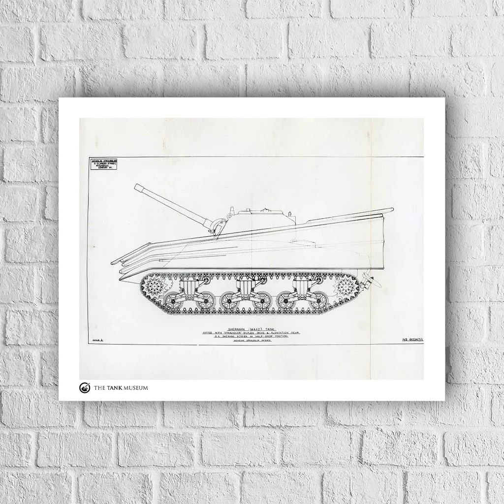 Art Print: M4A2 Sherman III DD Tank - Elevated - Image 4