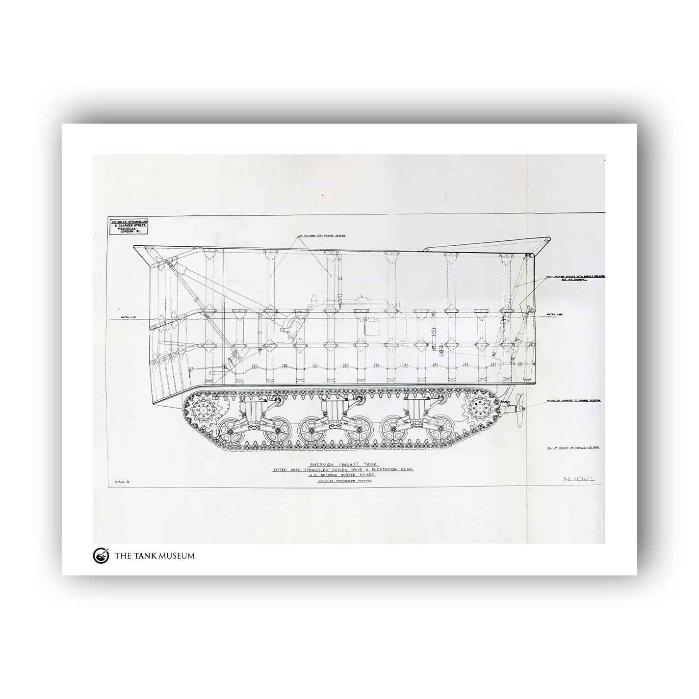 Art Print: M4A2 Sherman III DD Tank - Screen