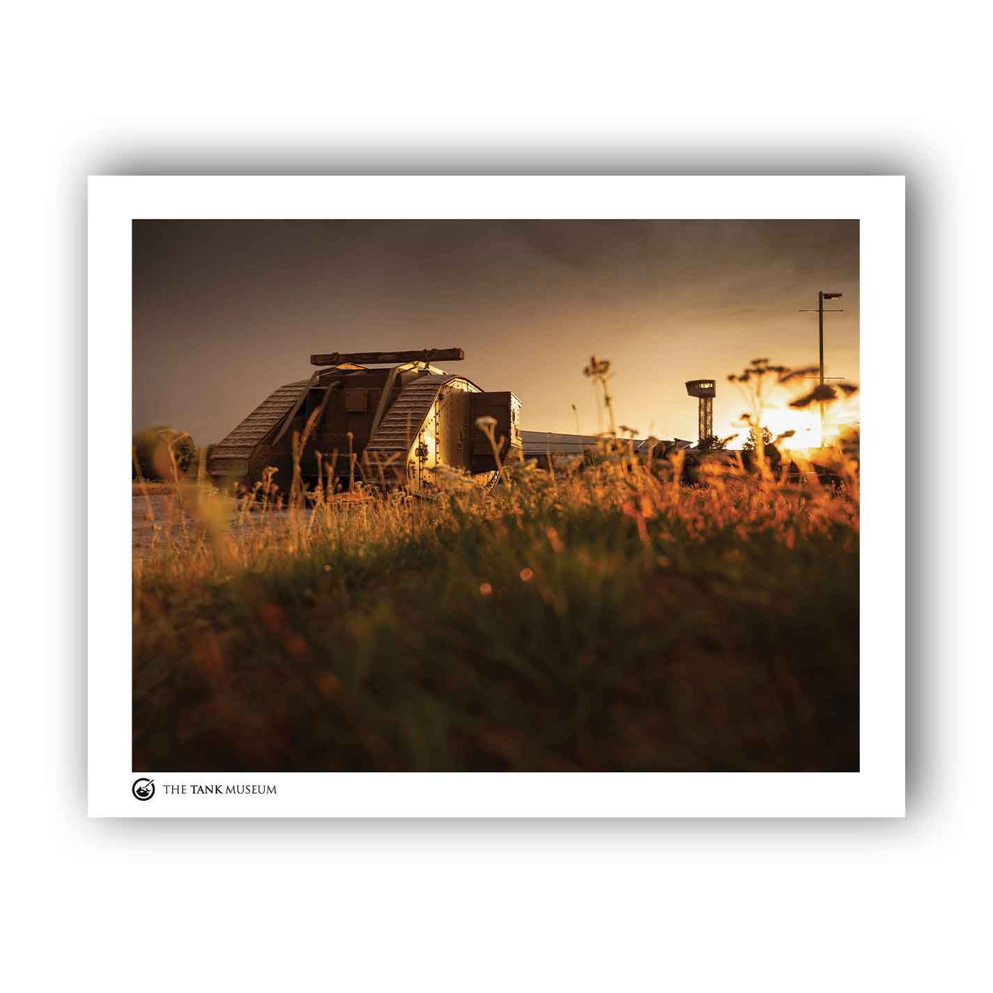 Art Print: Mark IV Replica Tank at Sunset