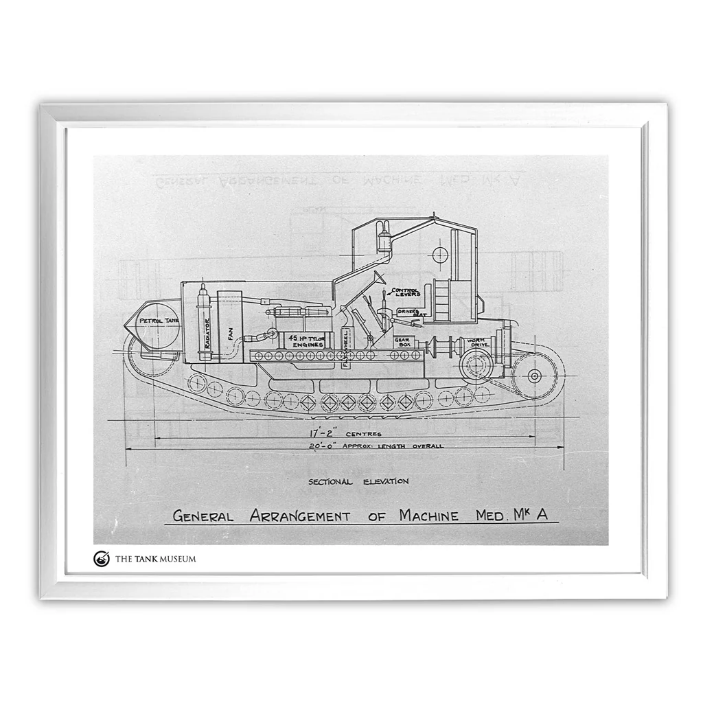 Art Print: Medium Mk A Whippet Tank Blueprint - Image 3