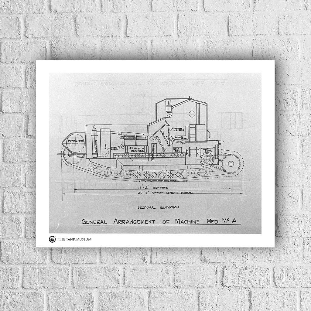 Art Print: Medium Mk A Whippet Tank Blueprint - Image 4