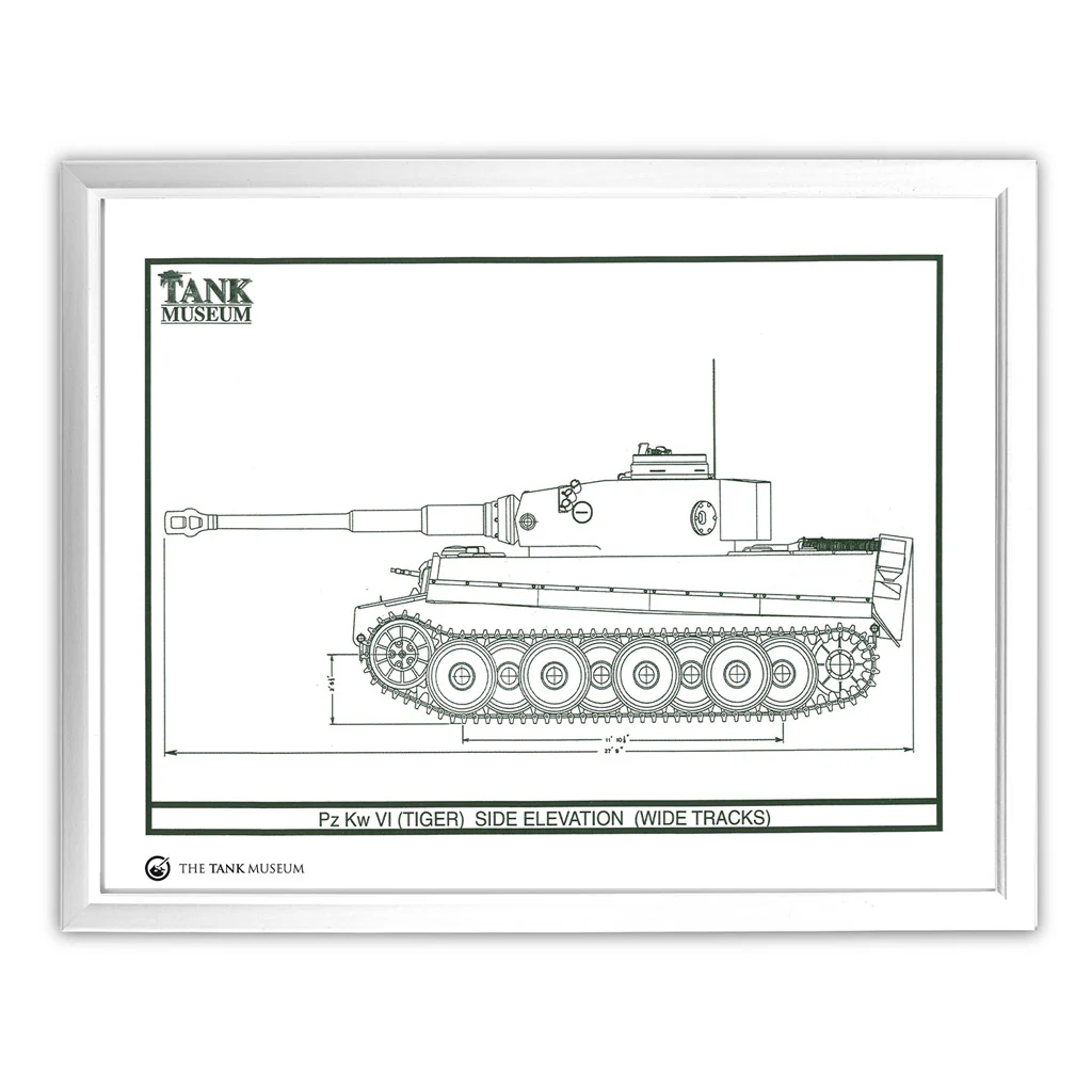 Art Print: PzKpfw Tiger I Tank - Side View - Image 3