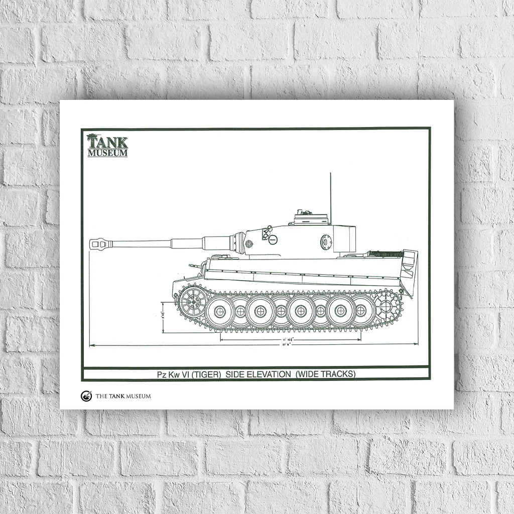Art Print: PzKpfw Tiger I Tank - Side View - Image 4