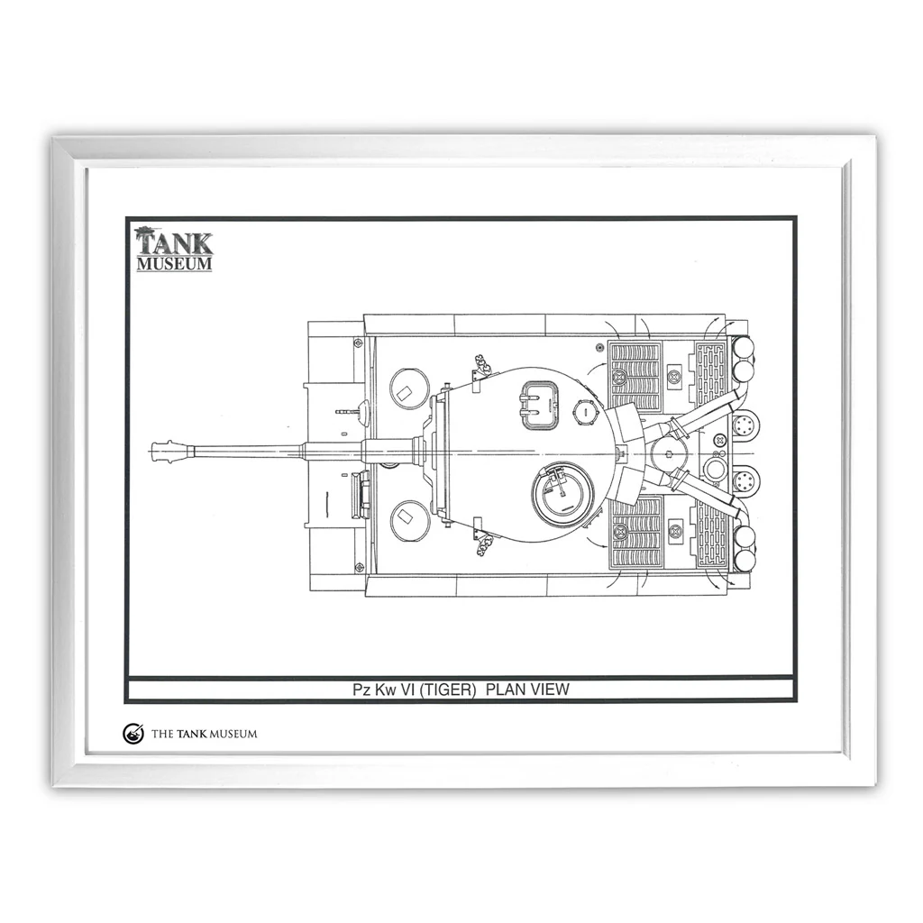 Art Print: PzKpfw Tiger I Tank - Top View - Image 3