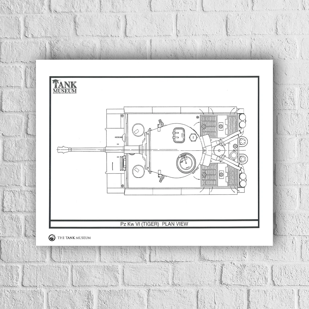 Art Print: PzKpfw Tiger I Tank - Top View - Image 4