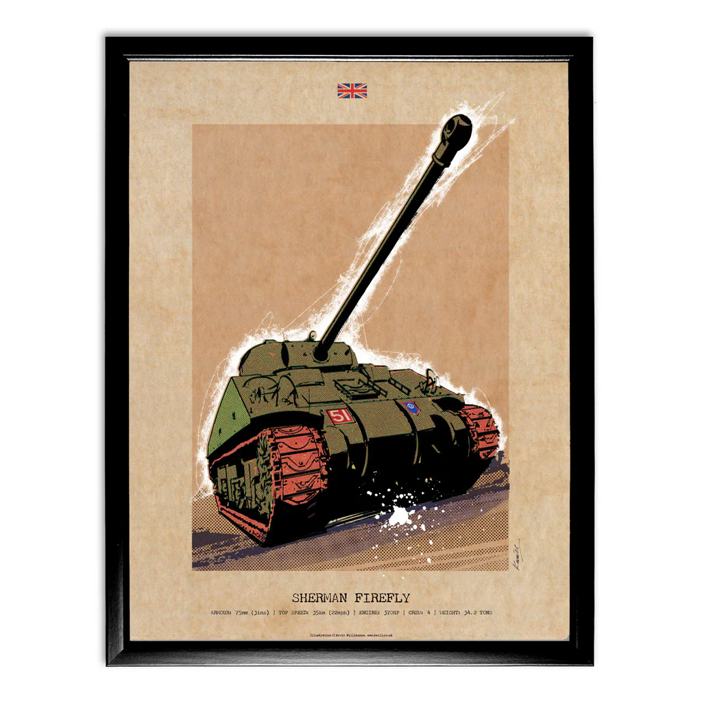 Art Print: Sherman Firefly Tank Print - Image 2