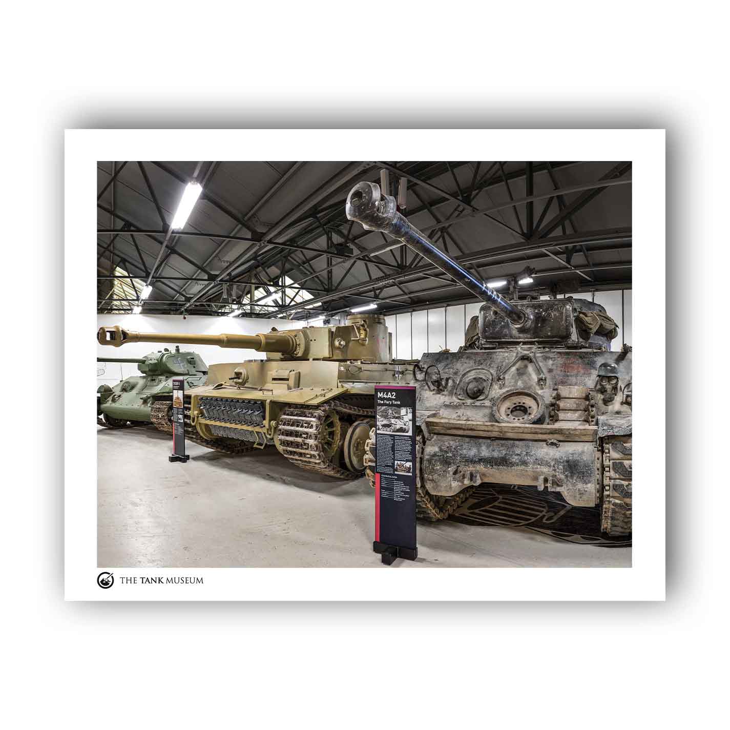 Art Print: T-34-7, Tiger 131 and Sherman Fury