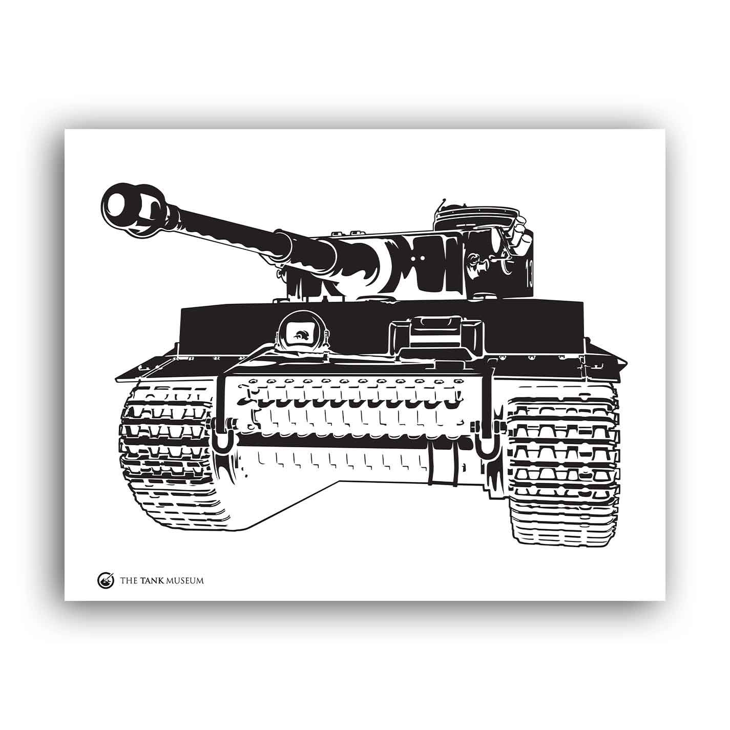 Art Print: Tiger 131 Tank Illustration