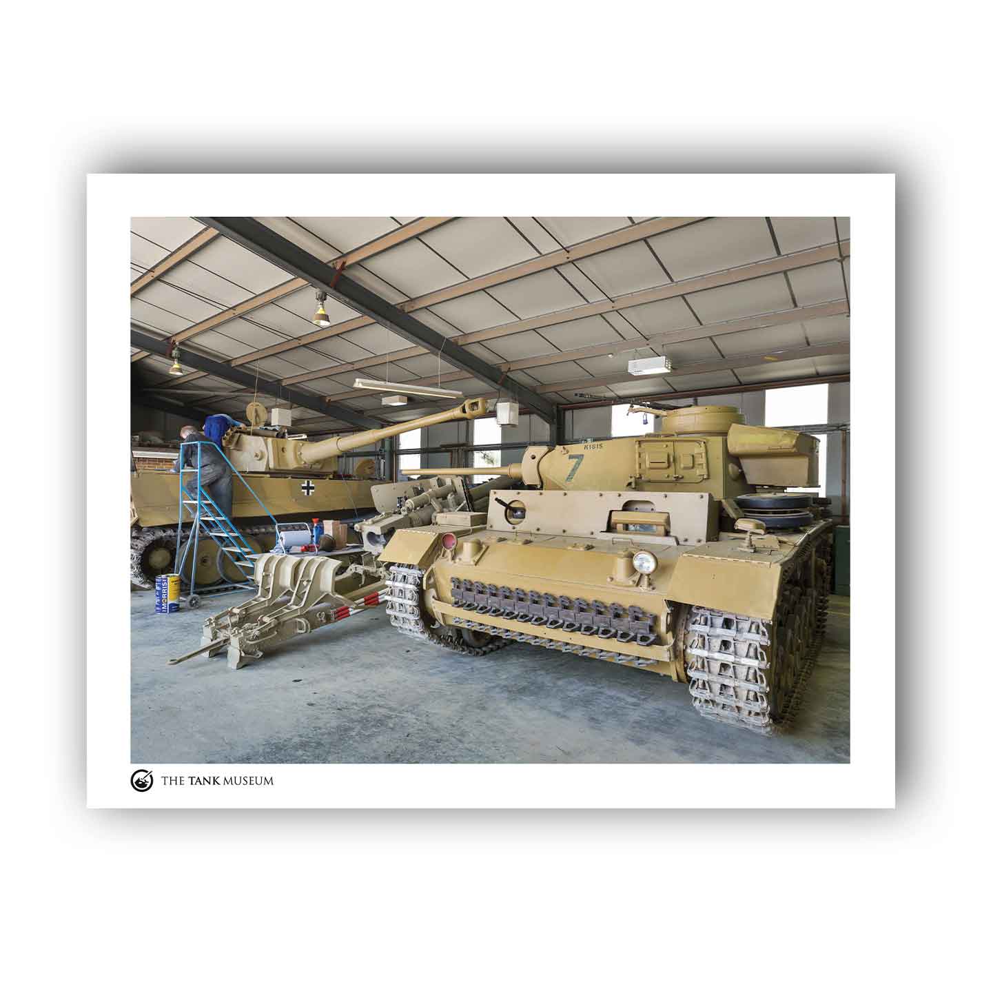 Art Print: Tiger and PzKpfw III Ausf.L Tanks in Workshop