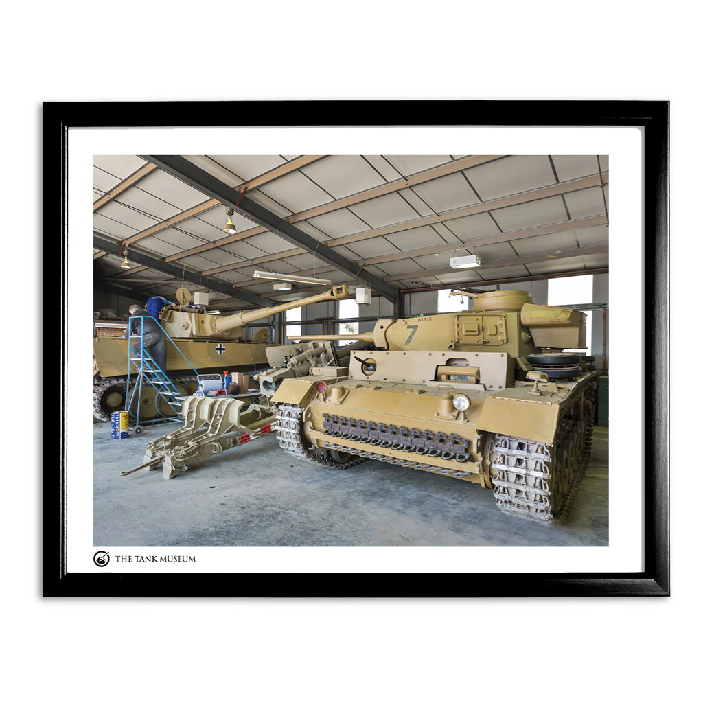 Art Print: Tiger and PzKpfw III Ausf.L Tanks in Workshop - Image 2