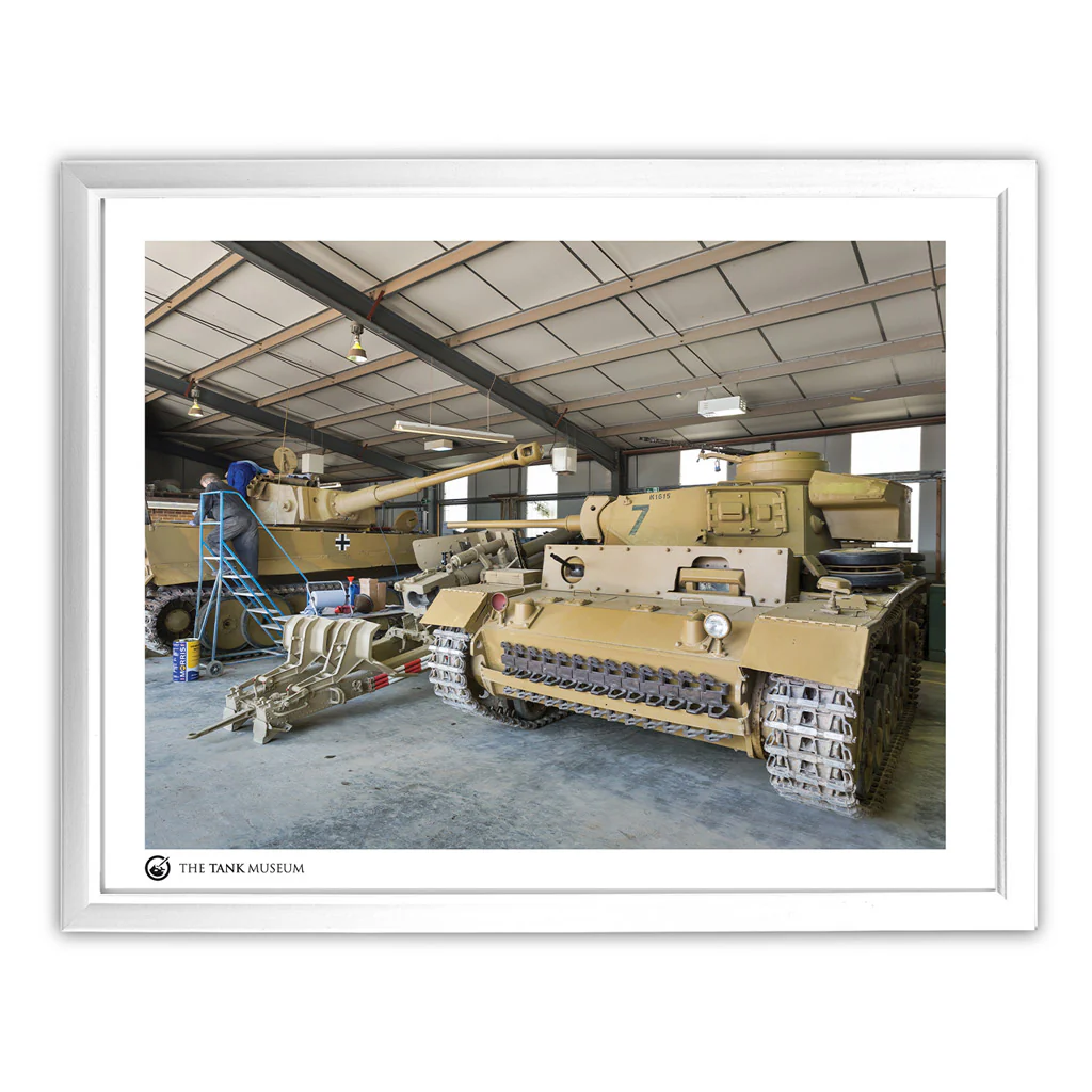 Art Print: Tiger and PzKpfw III Ausf.L Tanks in Workshop - Image 3