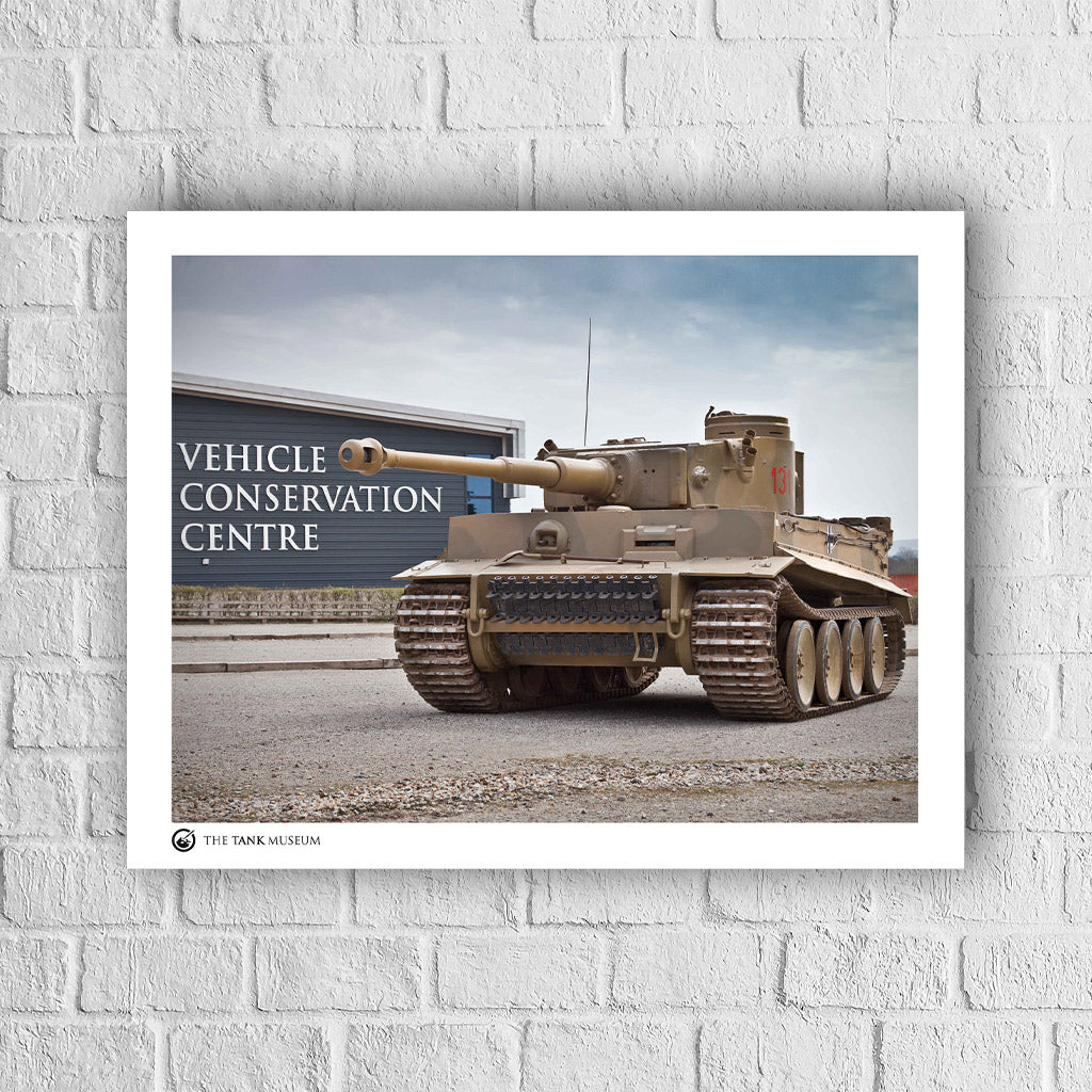 Art Print: Tiger and PzKpfw III Ausf.L Tanks in Workshop - Image 4