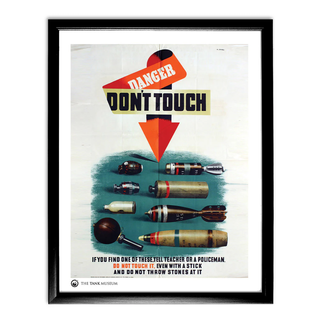 Art Print: Vintage Poster Danger Don't Touch - Image 2