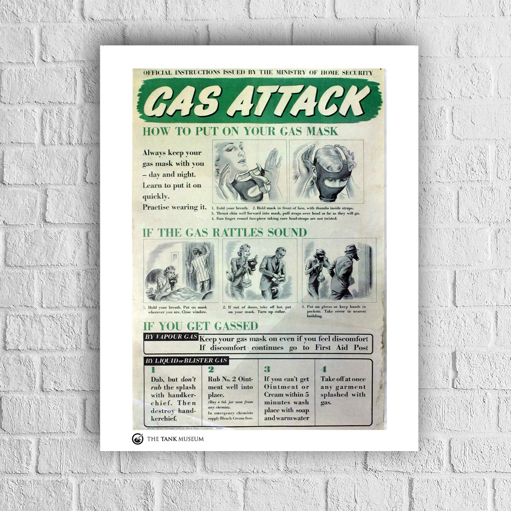 Art Print: Vintage Poster Gas Attack - Image 4