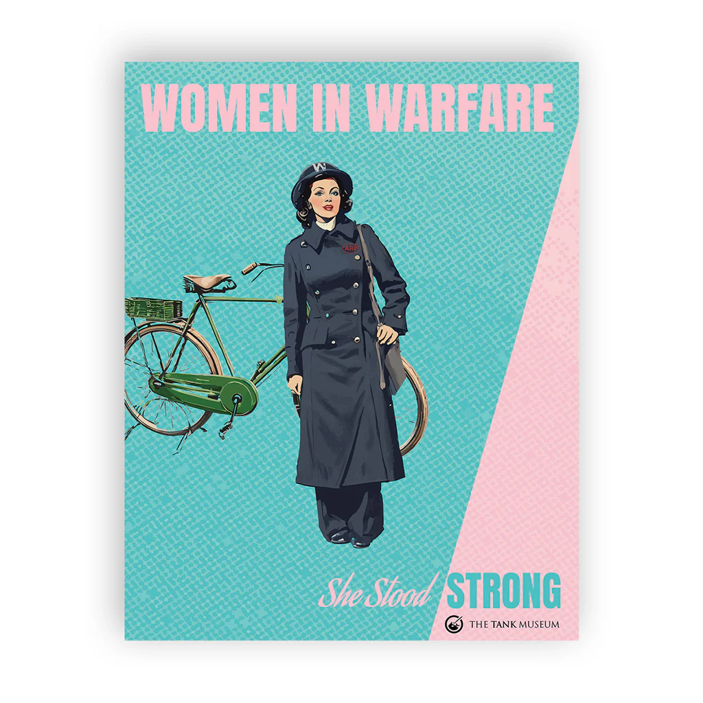 Art Print: Women in Warfare 'She Stood Strong' Air Raid Precautions Bicycle - Image 2