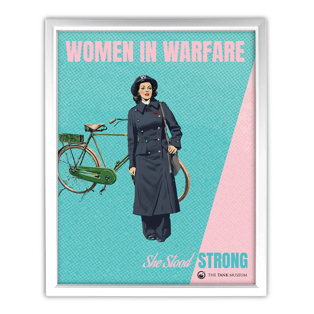 Art Print: Women in Warfare 'She Stood Strong' Air Raid Precautions Bicycle - Image 4