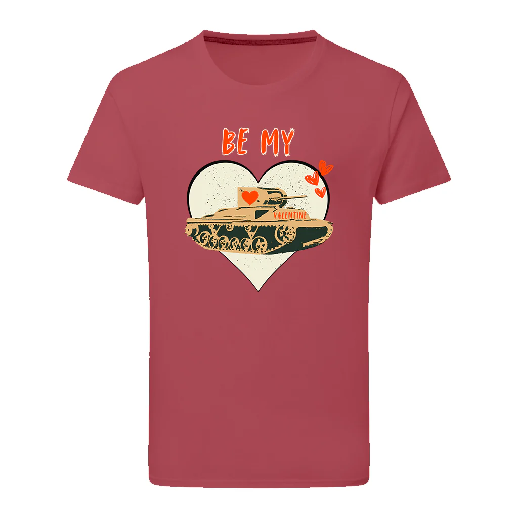 Be My Valentine Tank Heart T-Shirt - Image 2