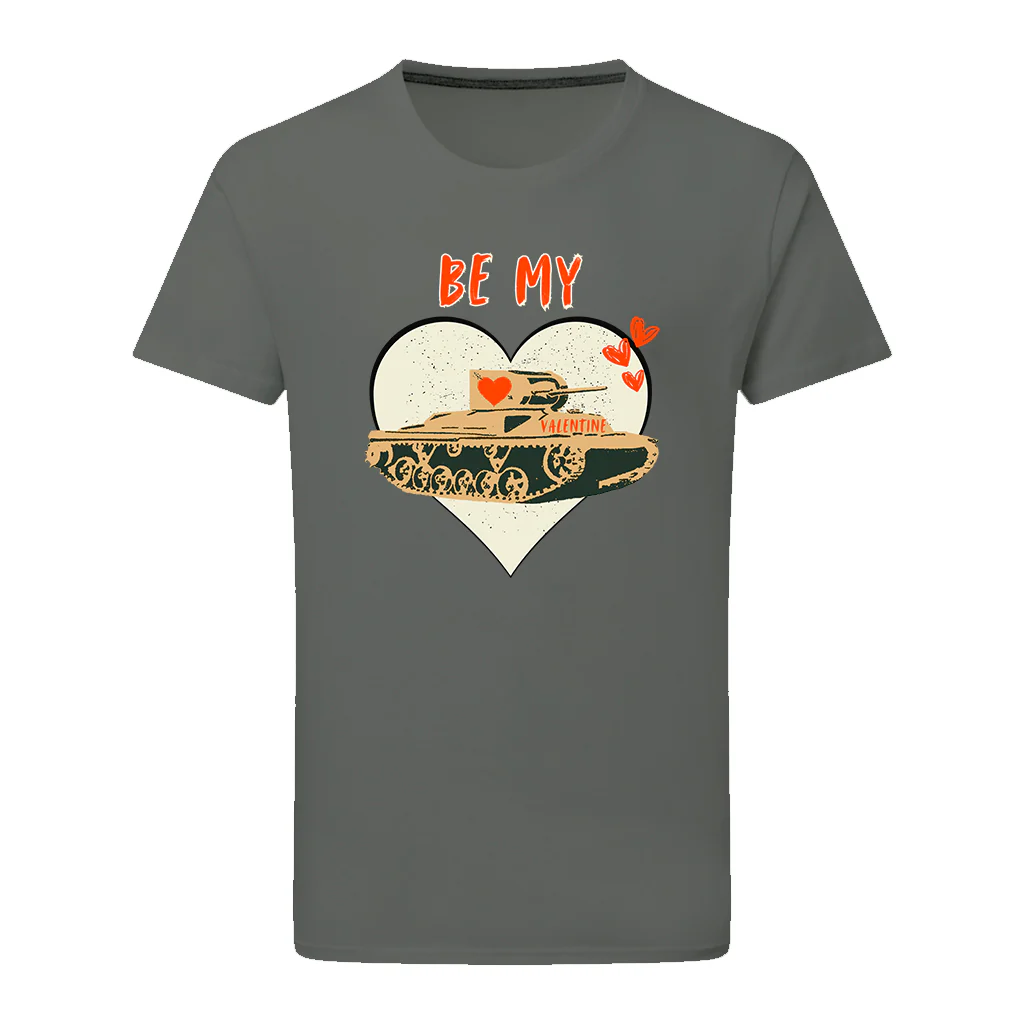 Be My Valentine Tank Heart T-Shirt - Image 3