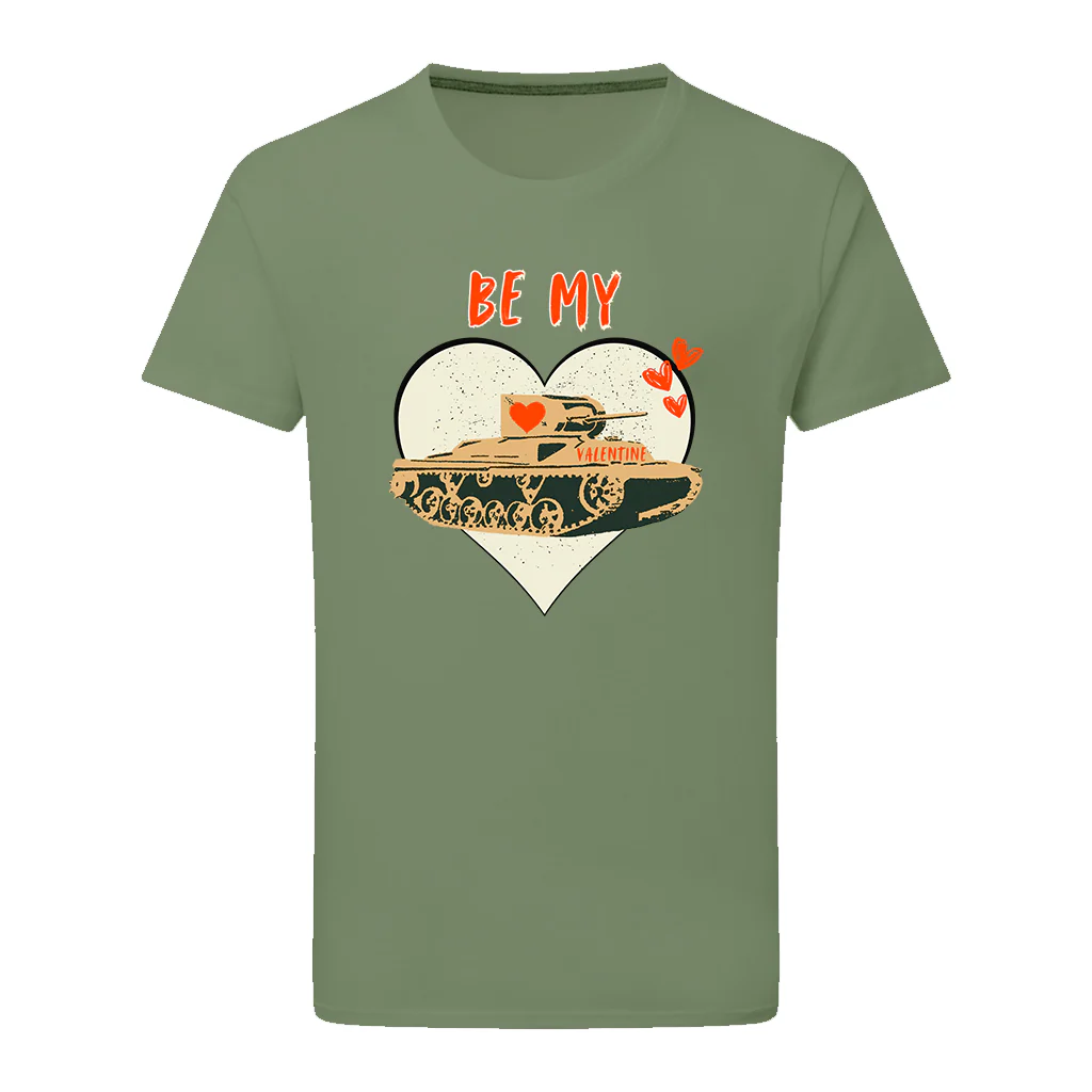 Be My Valentine Tank Heart T-Shirt - Image 4