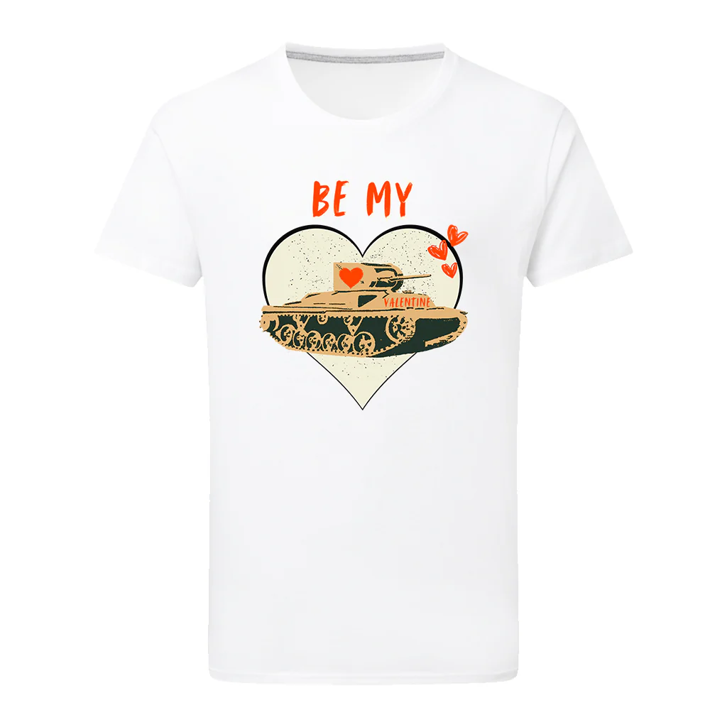 Be My Valentine Tank Heart T-Shirt - Image 7