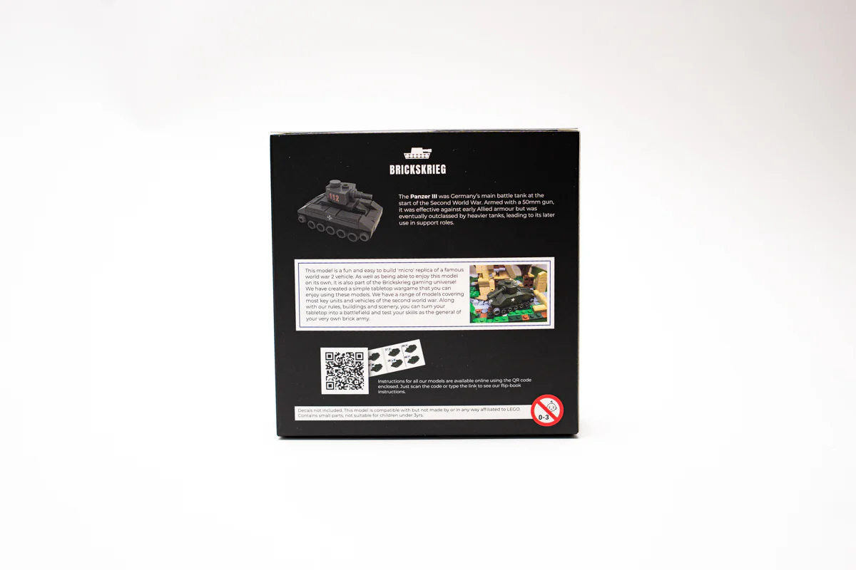 Brickskrieg 1/100 Scale Panzer III Tank - Image 2