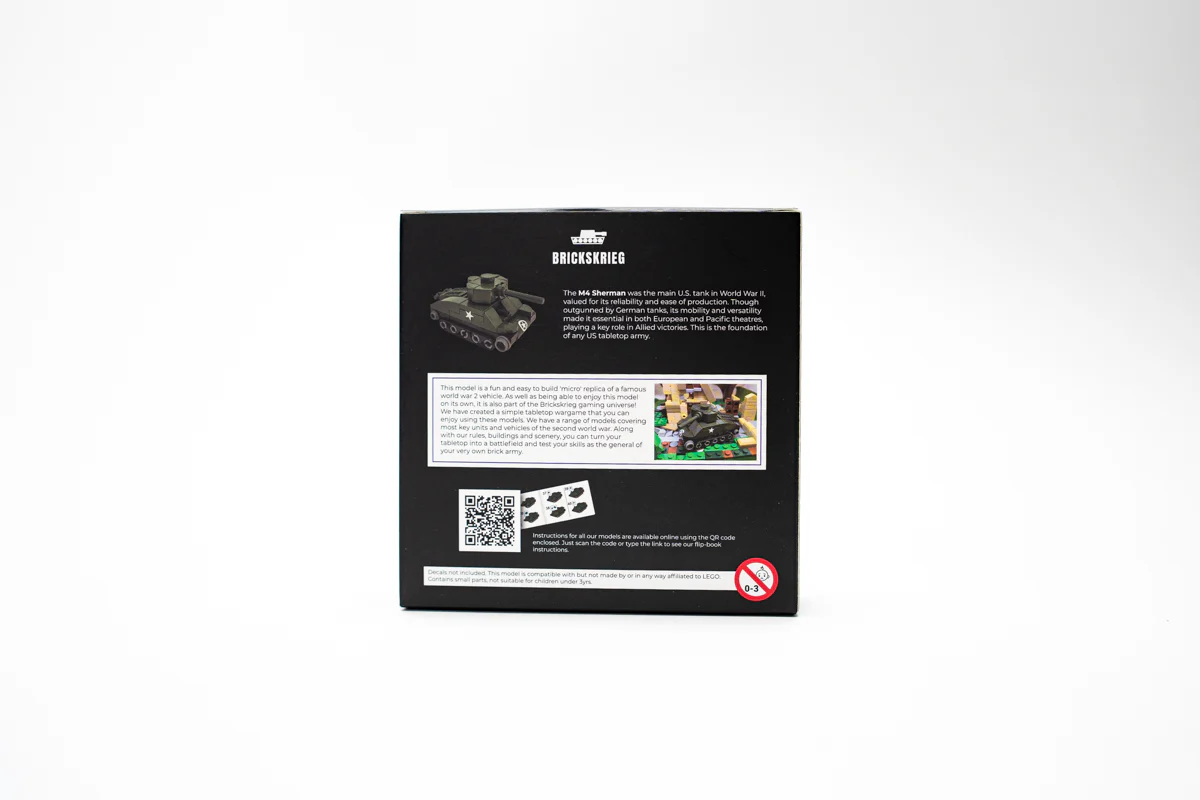 Brickskrieg 1/100 Scale Sherman M4 Tank - Image 2