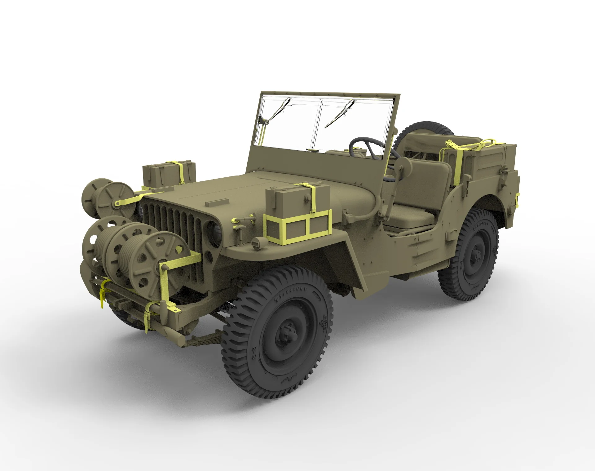 Bronco 1/35 British Recce and Signals Light Truck (2 Kits) with 5 Figures - Image 2