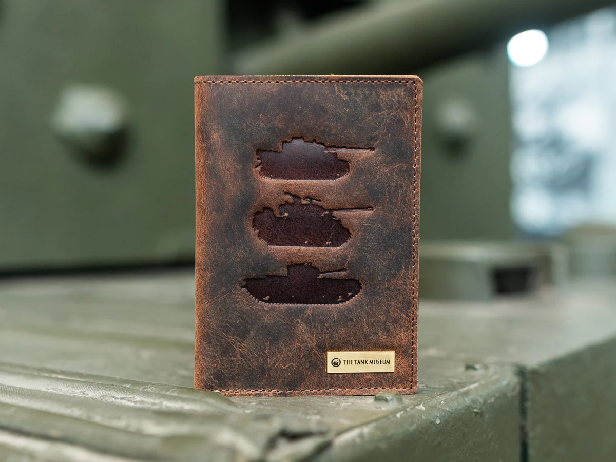 Tank Museum Brown Leather Passport Holder - Image 2