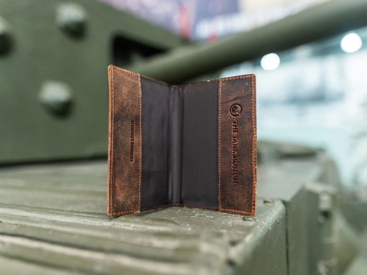 Tank Museum Brown Leather Passport Holder - Image 3