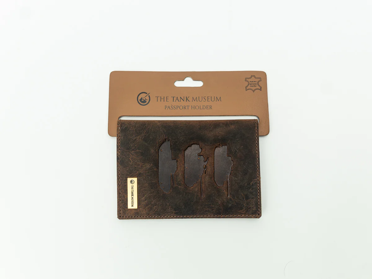 Tank Museum Brown Leather Passport Holder - Image 4