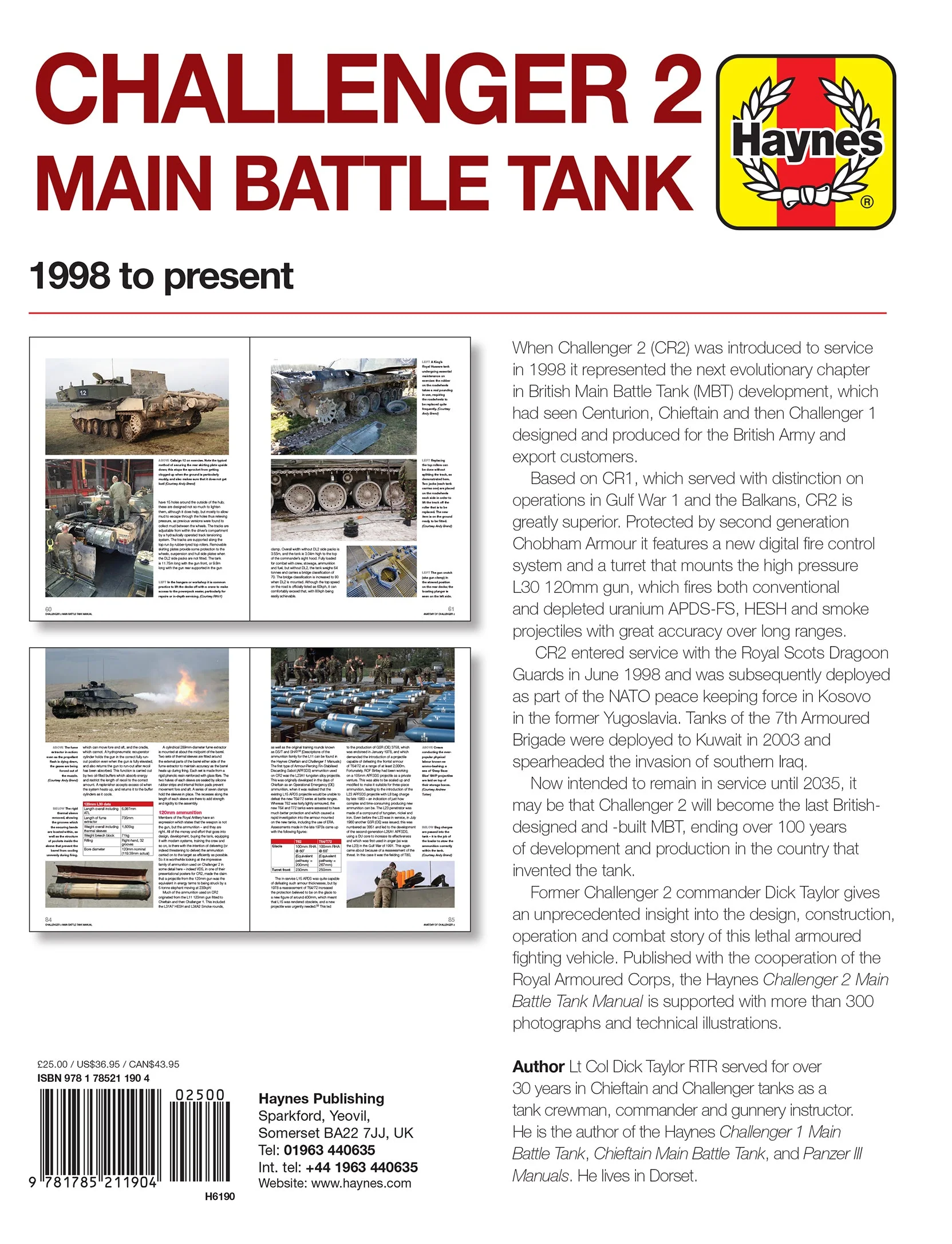Challenger 2 Main Battle Tank Owners' Workshop Manual - Image 4