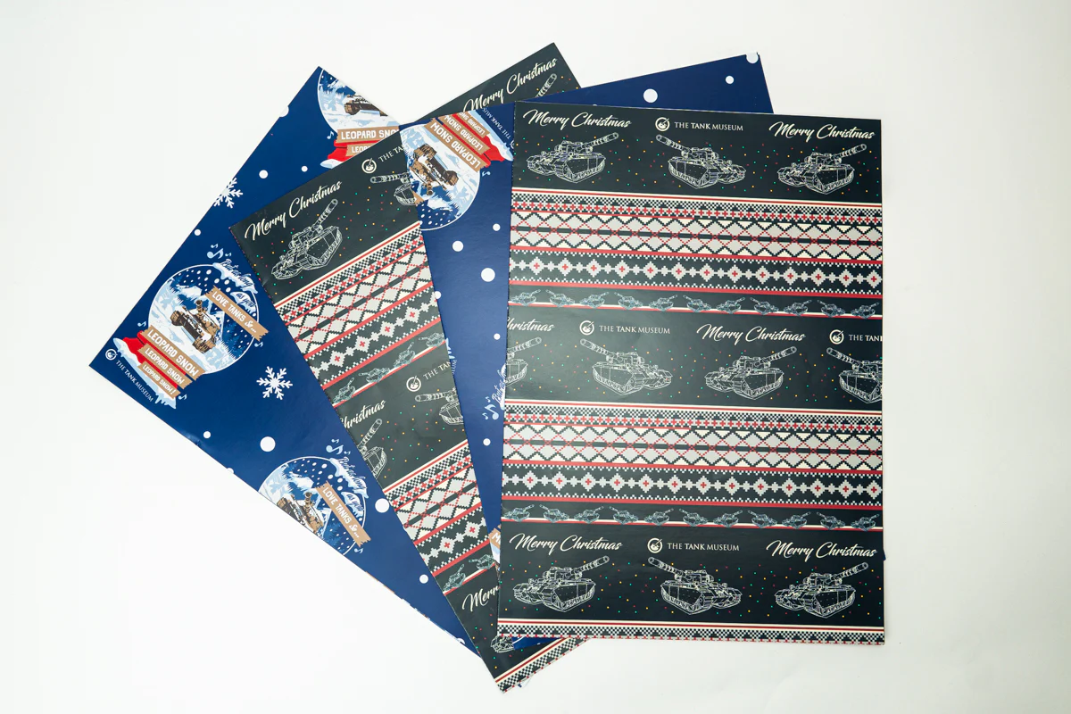 Christmas Tank Museum Wrapping Paper - Two sheet pack - Image 2