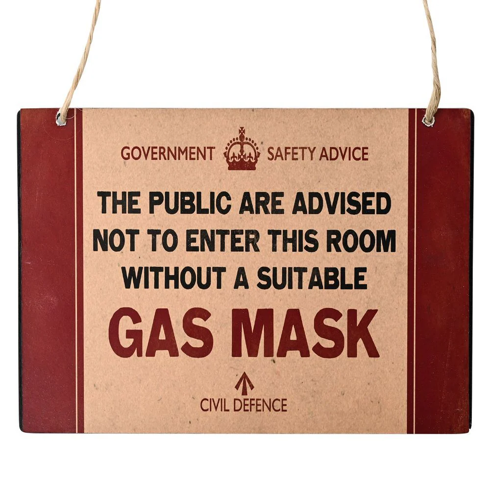 Civil Defence Gas Mask Wall Plaque - Image 2
