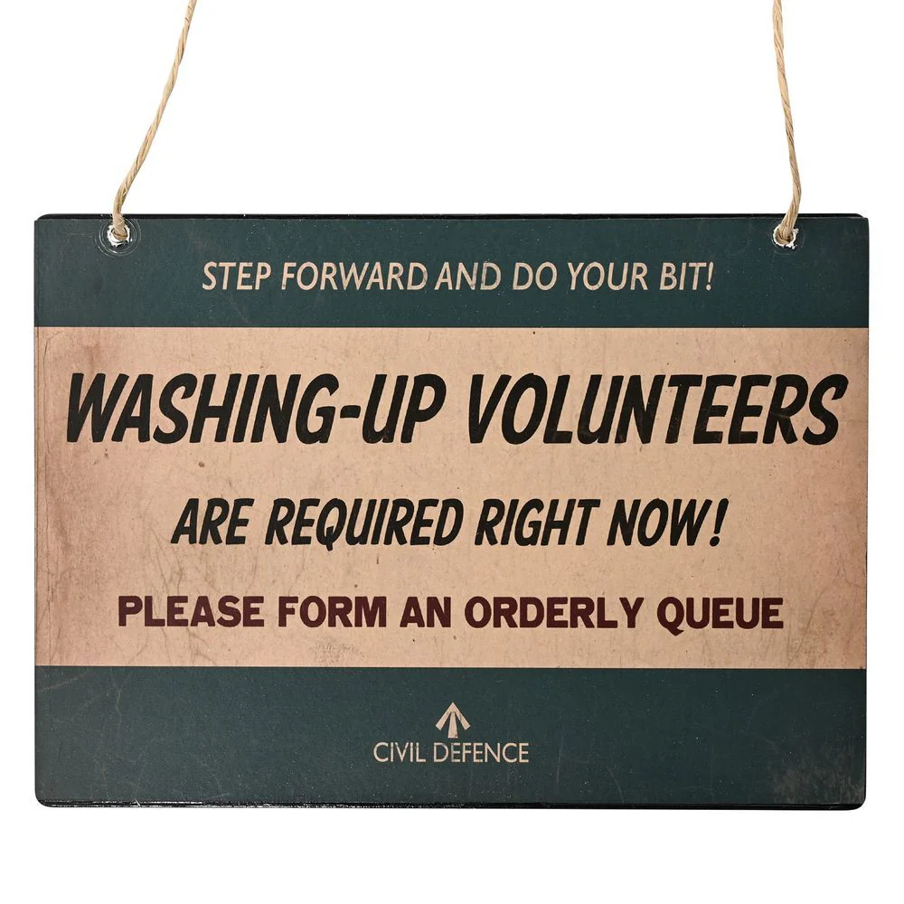Civil Defence Washing Up Wall Plaque - Image 2