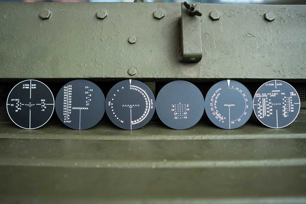 Coaster Set: WWII Tank Graticules - Image 4