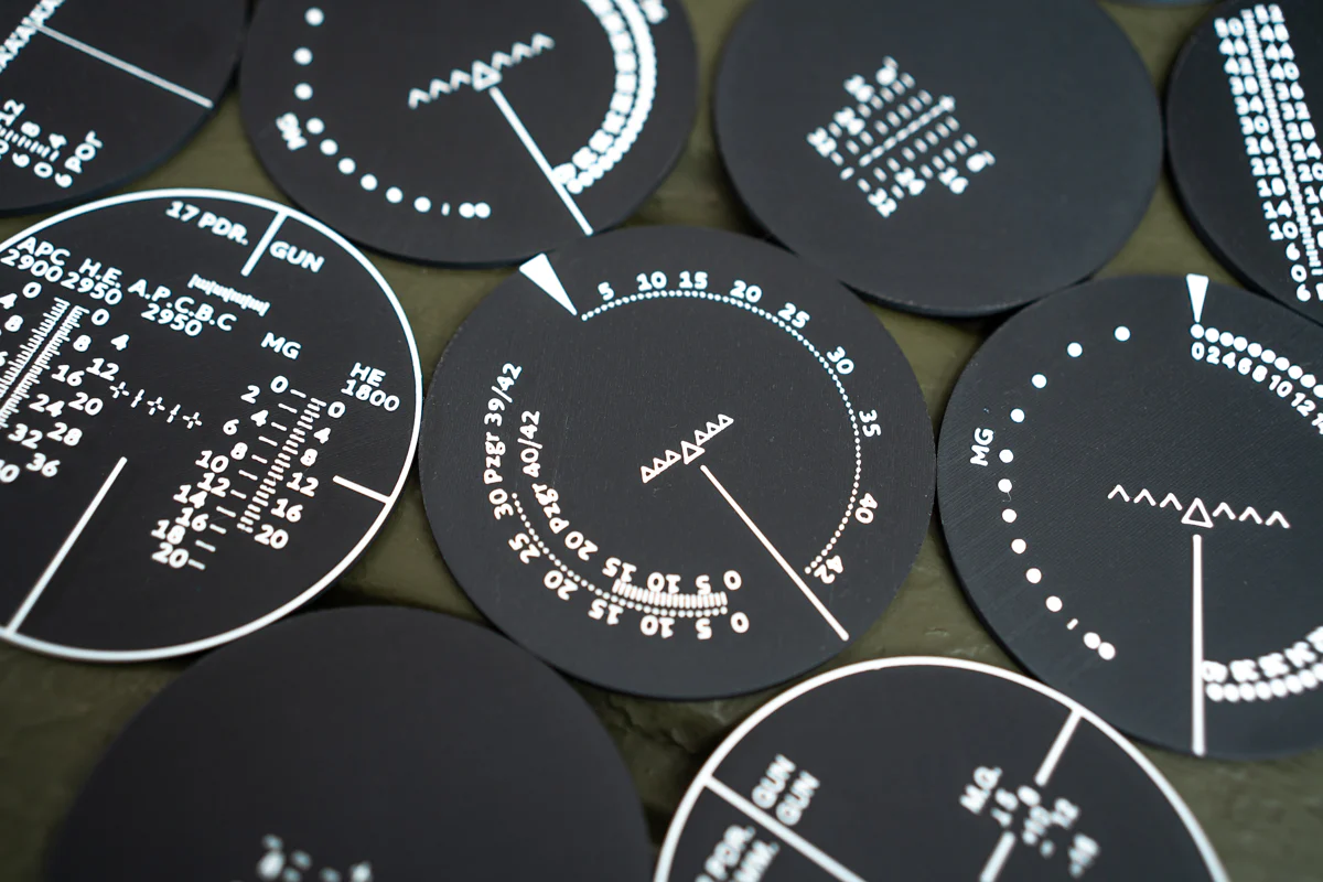 Coaster Set: WWII Tank Graticules - Image 5