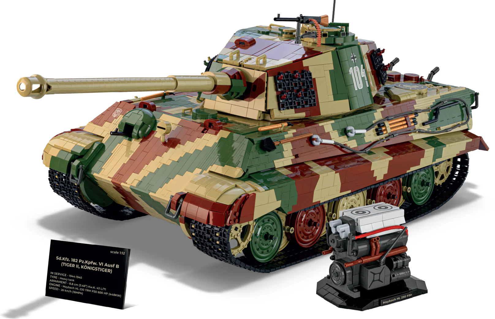 Cobi 1/12 Scale Tiger II Konigstiger - Image 4