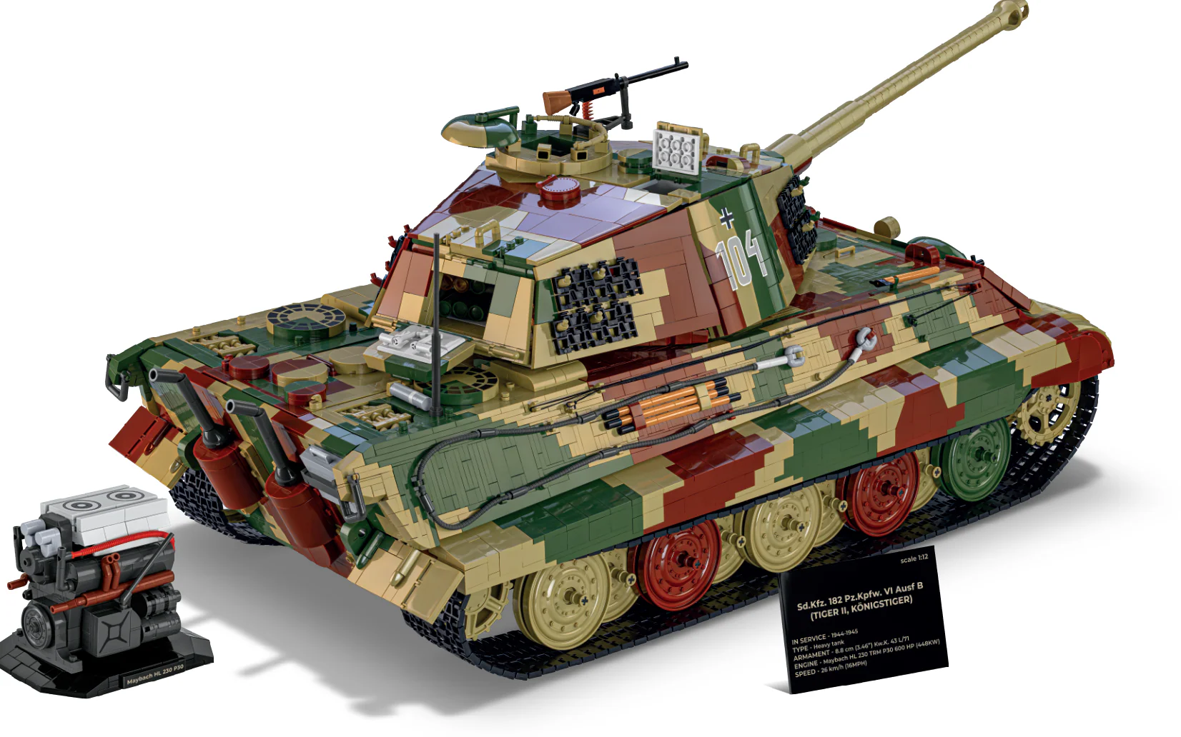 Cobi 1/12 Scale Tiger II Konigstiger - Image 9