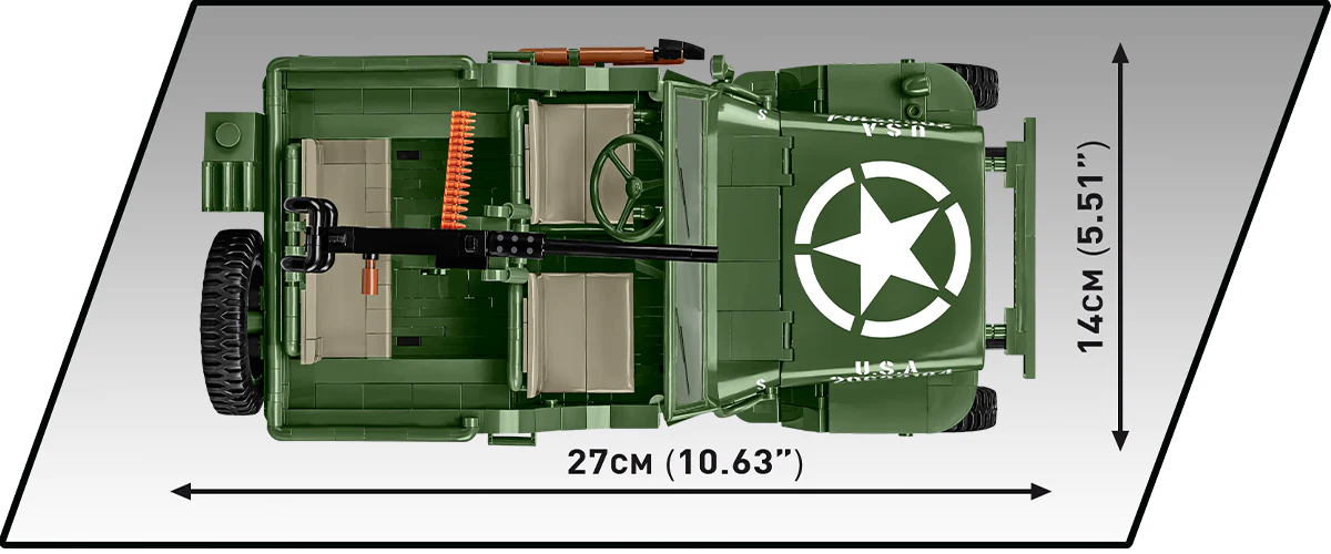 Cobi 1/12 Scale Willys MB & Trailer - Executive Edition - Image 9