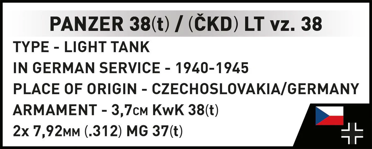 Cobi 1/28 Panzer 38T (CKD) LT VZ.38 - Image 6