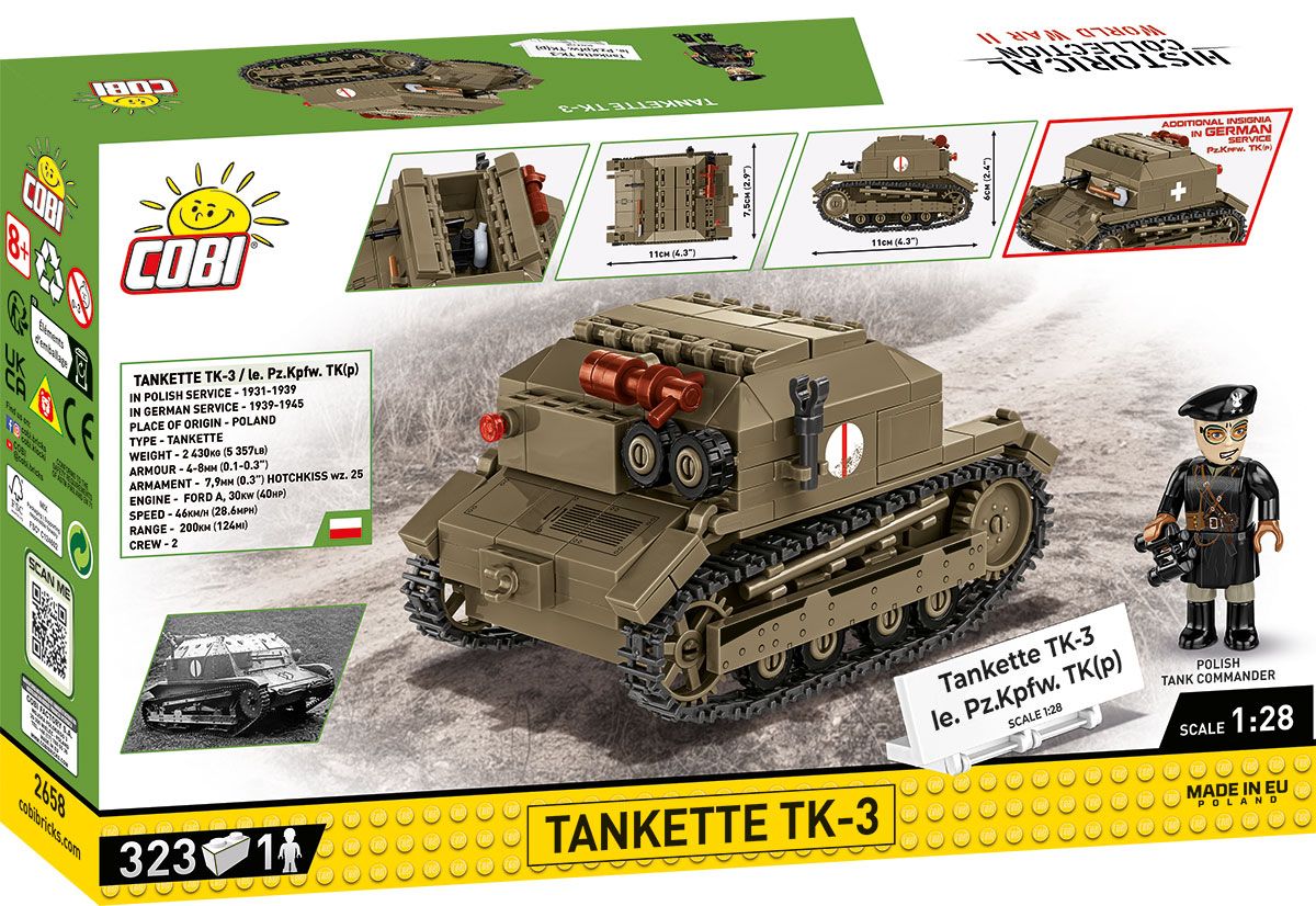 Cobi 1:28 Scale: Tankette TK-3 - Image 2