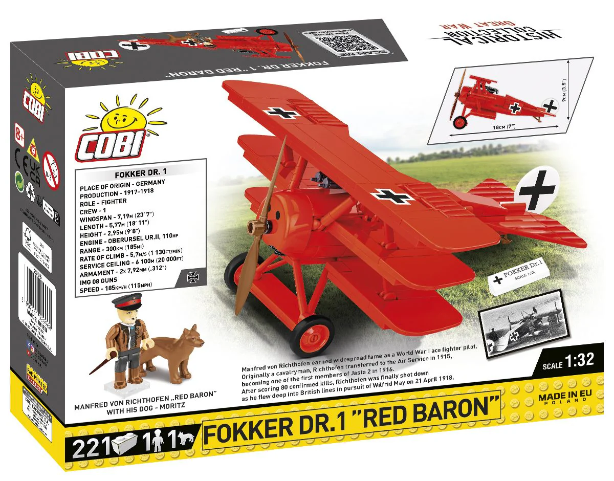 Cobi 1/32 Scale Fokker Red Baron - Image 2