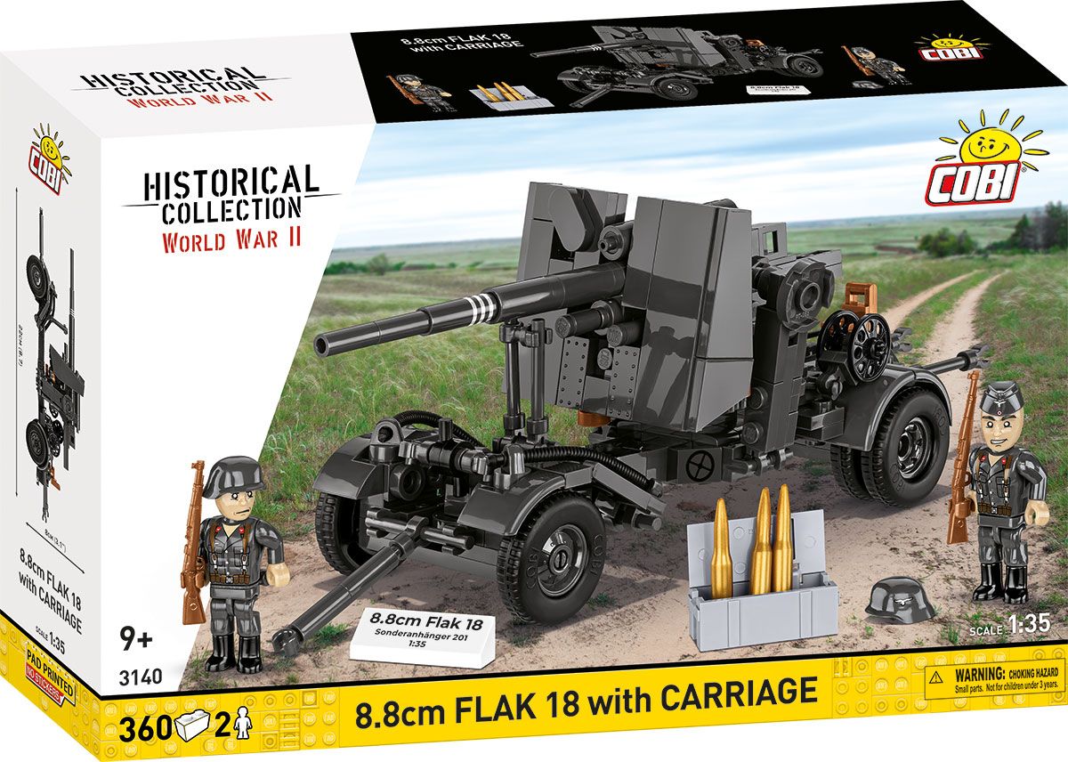 Cobi 1/35 8.8cm Flak 18 with Carrige