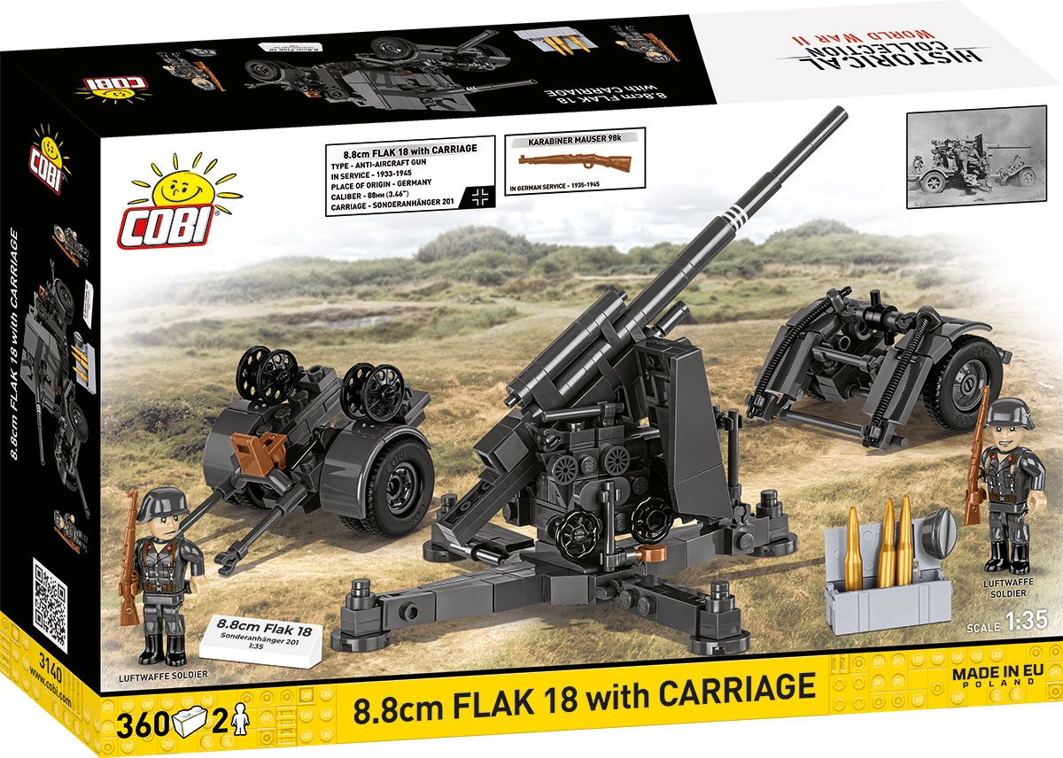 Cobi 1/35 8.8cm Flak 18 with Carrige - Image 2