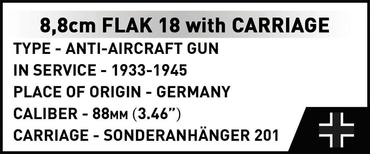 Cobi 1/35 8.8cm Flak 18 with Carrige - Image 6