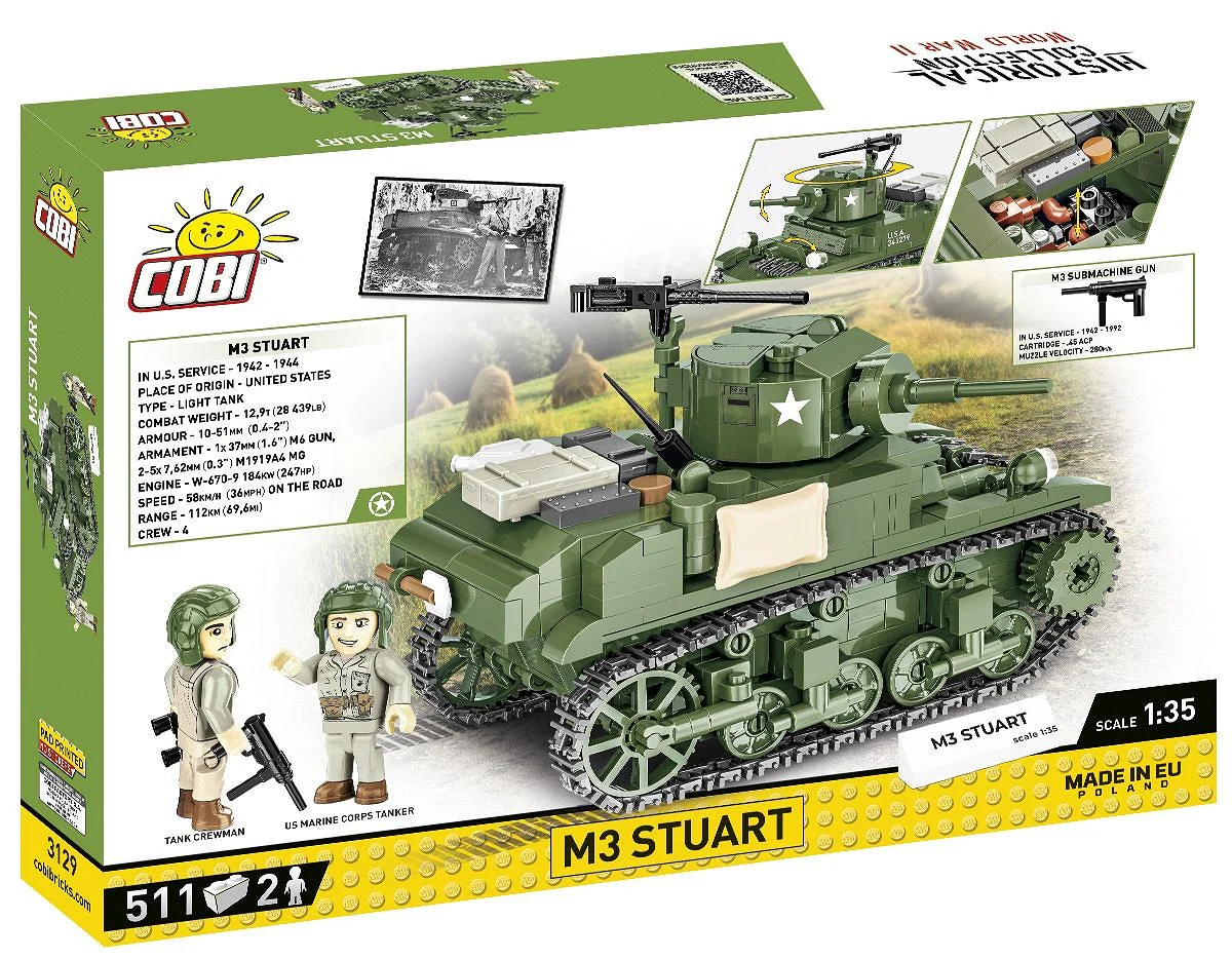 Cobi 1/35 Scale M3 Stuart - Image 2